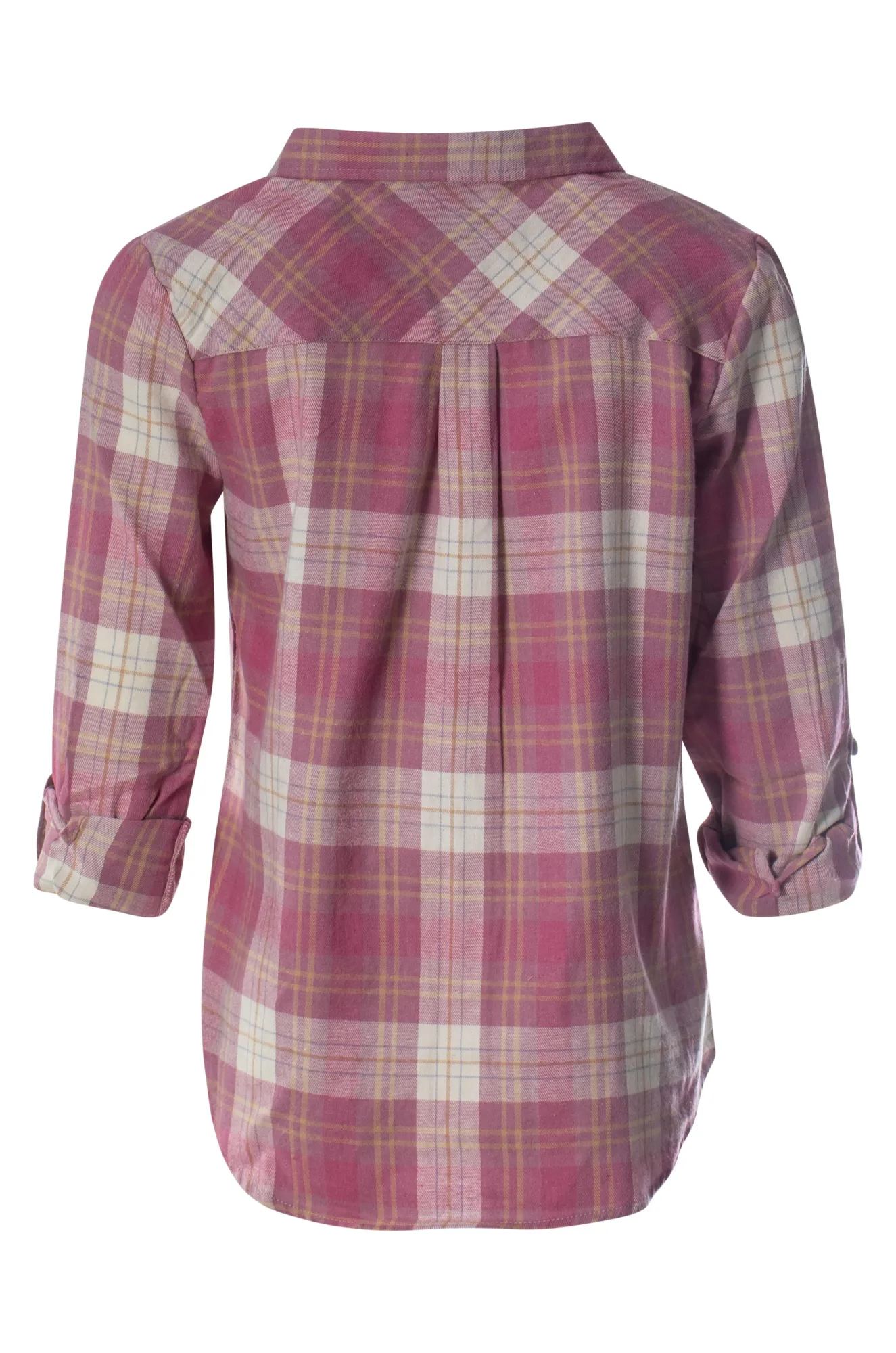 100% Cotton Brushed Check Shirt | Pink Ivory Check | 6352ZZ