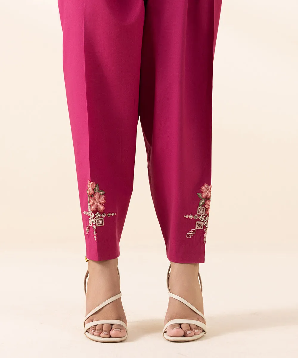 2 Piece - Embroidered Cambric Suit