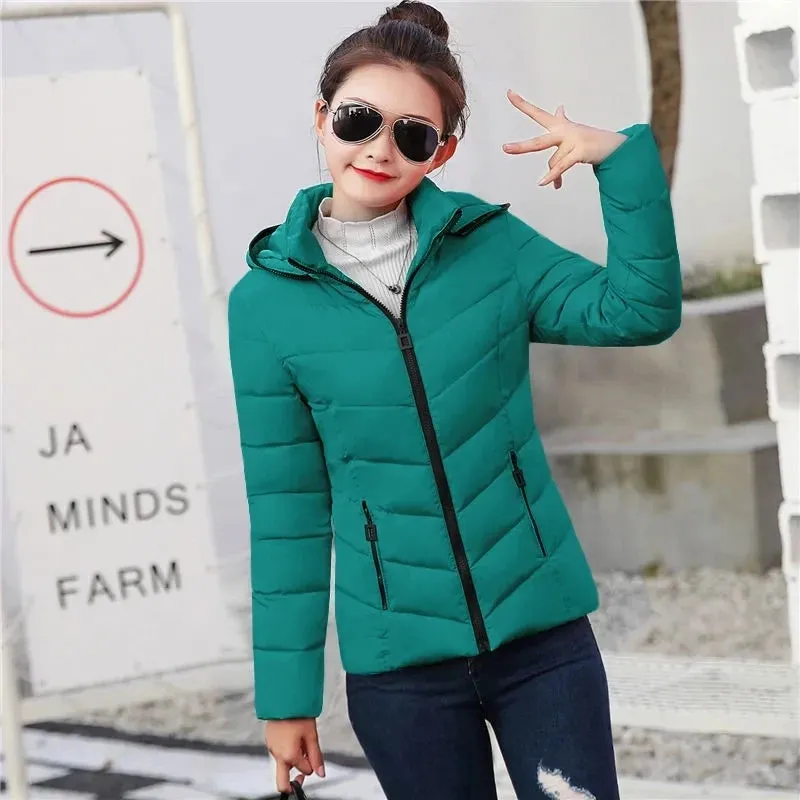 2023 New Autumn/Winter Women’s Cotton Coat – Korean Style Loose Cotton Padded Jacket, Short and Warm, Thicken Parkas for Women
