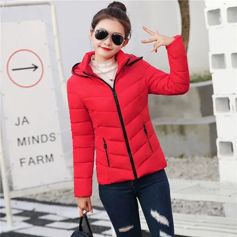 2023 New Autumn/Winter Women’s Cotton Coat – Korean Style Loose Cotton Padded Jacket, Short and Warm, Thicken Parkas for Women