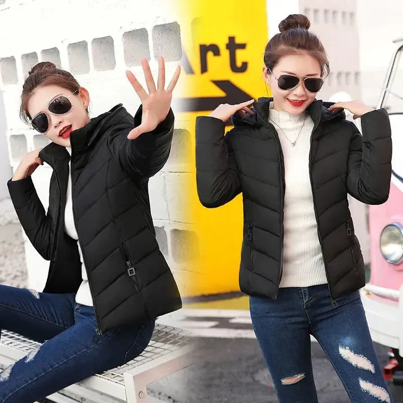 2023 New Autumn/Winter Women’s Cotton Coat – Korean Style Loose Cotton Padded Jacket, Short and Warm, Thicken Parkas for Women