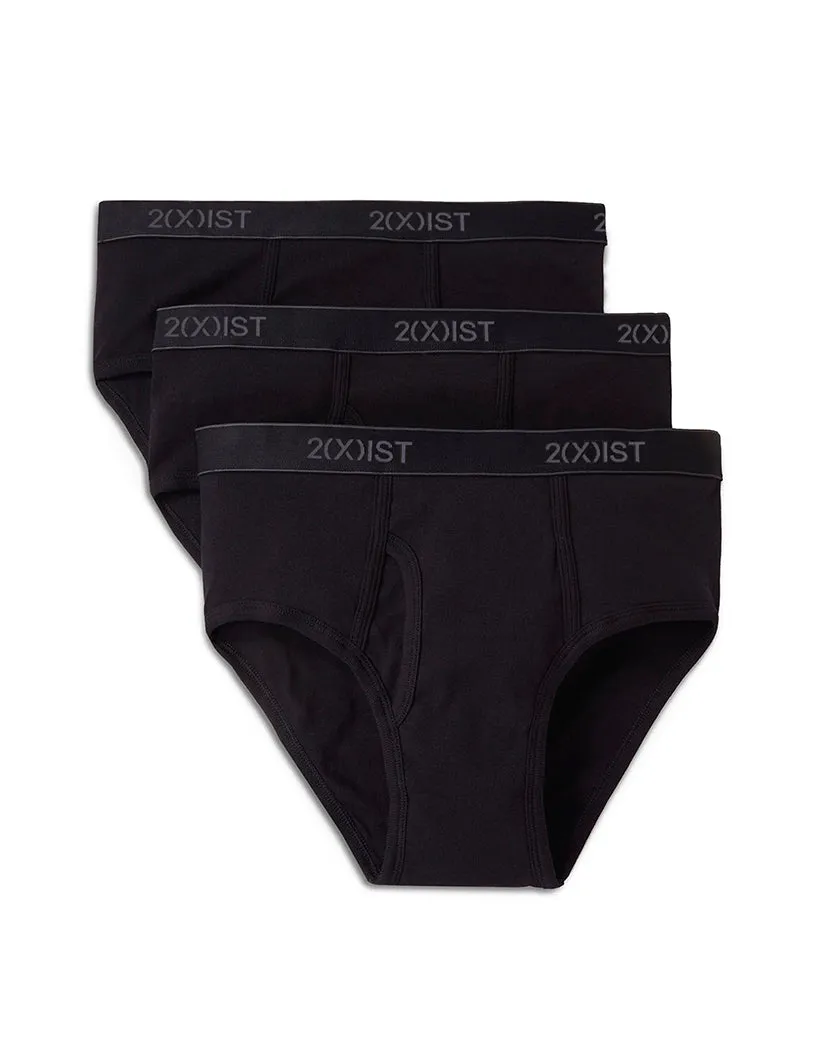 2xist Men's 3-Pack Essential Core Fly-Front Brief 020039