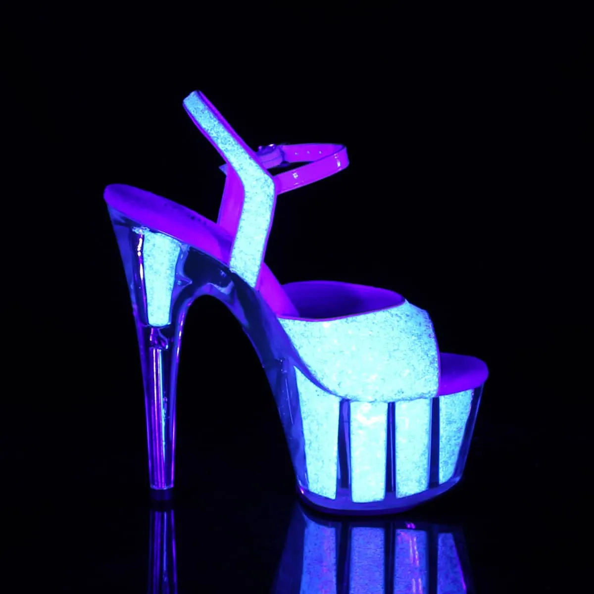 ADORE-710UVG Pink Ankle Peep Toe High Heel