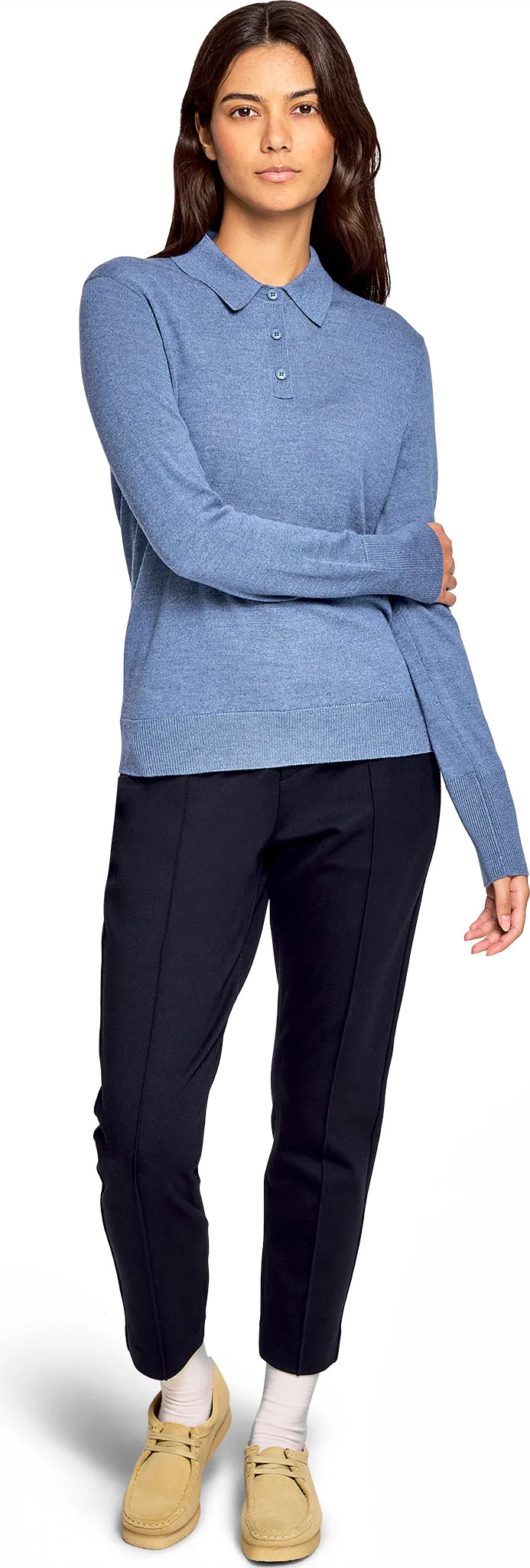 Alvalade Lightweight Long-Sleeve Merino Knit Polo - Women's|-|Polo léger à manches longues en mérinos Alvalade - Femme