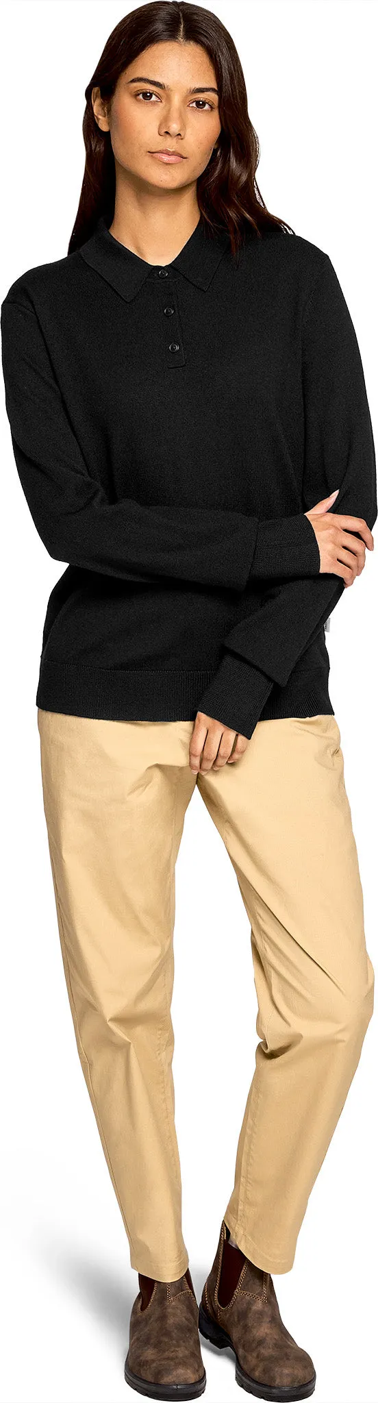 Alvalade Lightweight Long-Sleeve Merino Knit Polo - Women's|-|Polo léger à manches longues en mérinos Alvalade - Femme