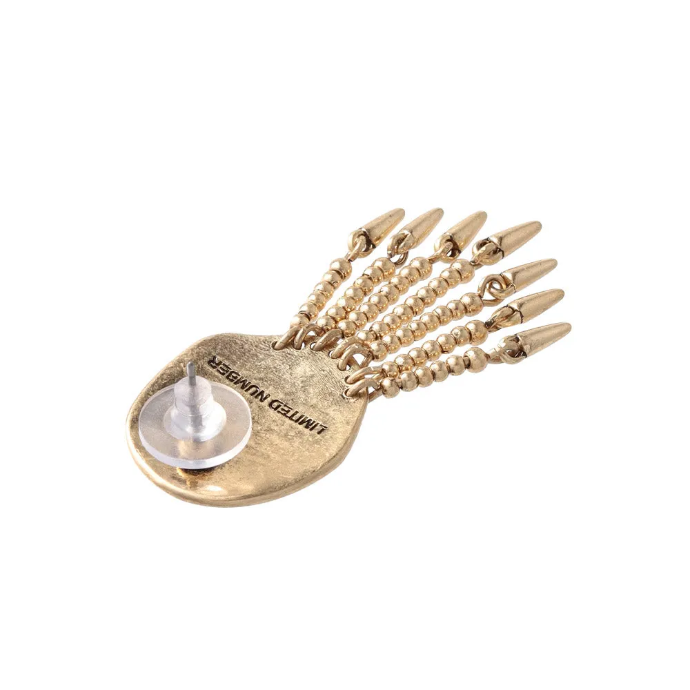 Ball Fringe Concho Earrings