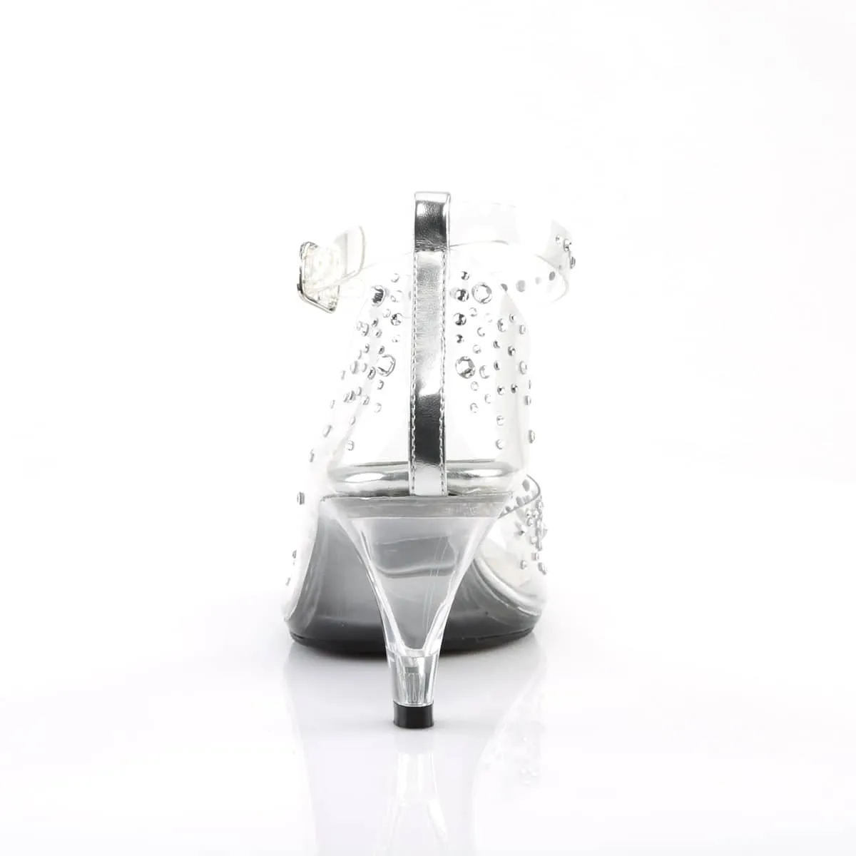 BELLE-330RS Clear Rhinestone Sandals