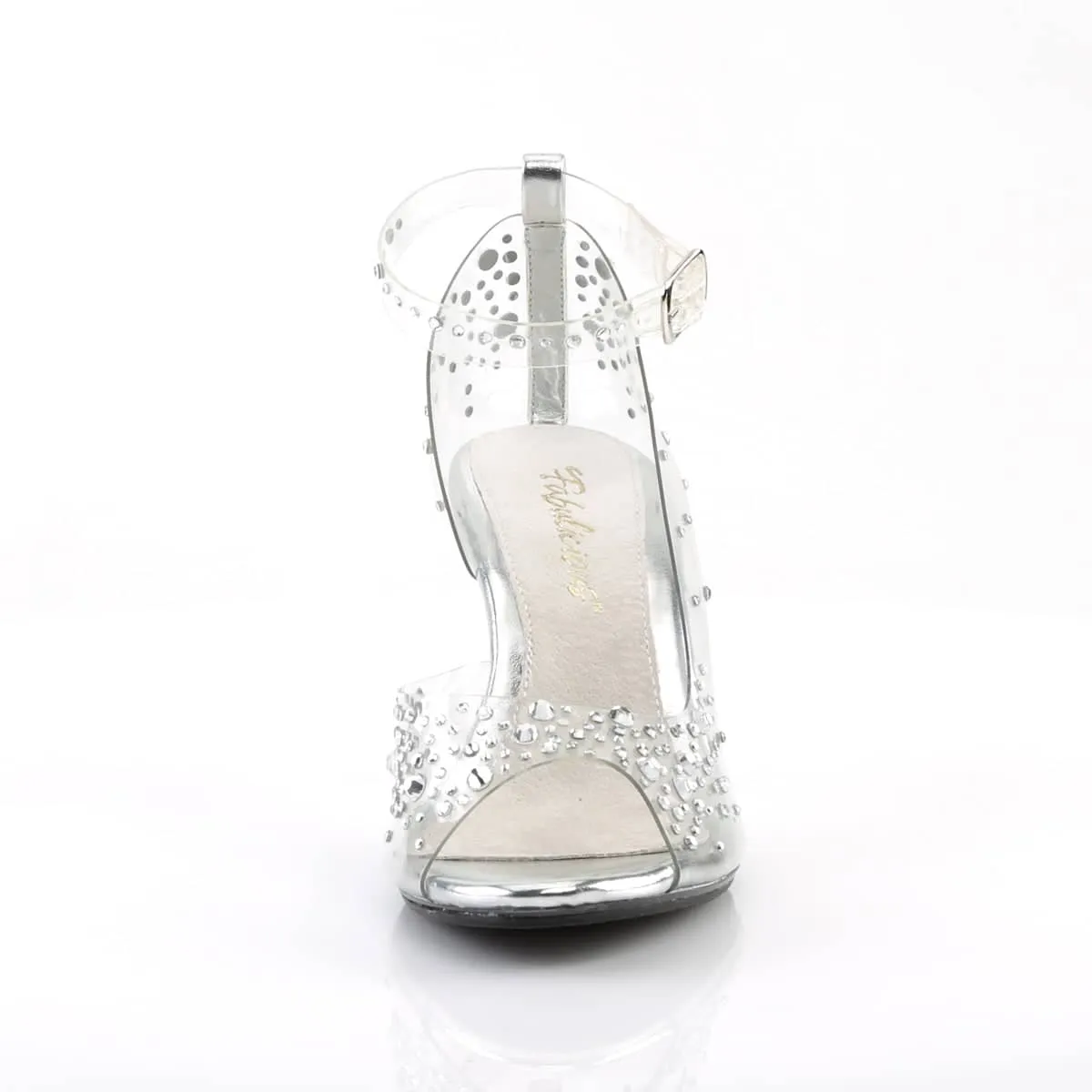 BELLE-330RS Clear Rhinestone Sandals