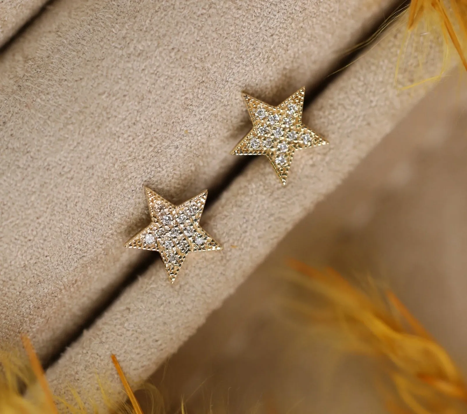 Bold Diamond Star Studs, Luz