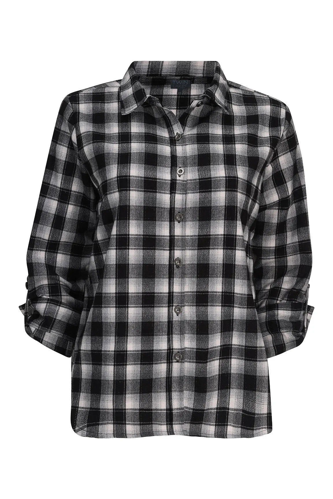 Brushed Check Shirt | BLACK WHITE CHECK | 6351ZR