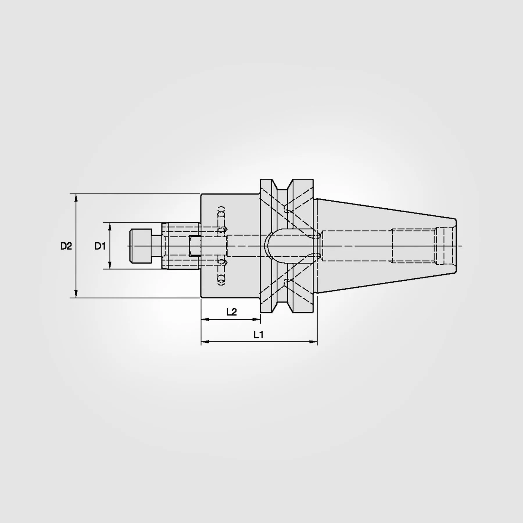 BT50 Steep Taper 22mm Shell Mill Adapter (THROUGH COOLANT) 3750039