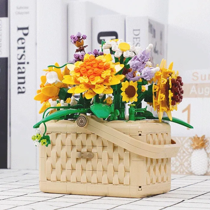 Building Block Basket Bouquet Set