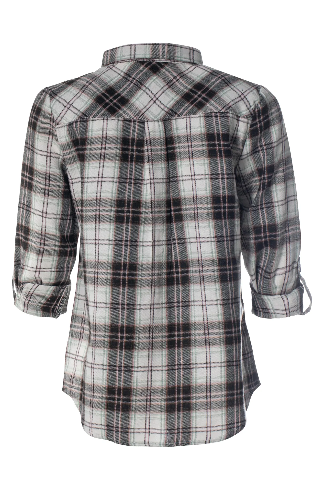 Casual Brushed Check Shirt | Ivory Black Check | 6351ZZ