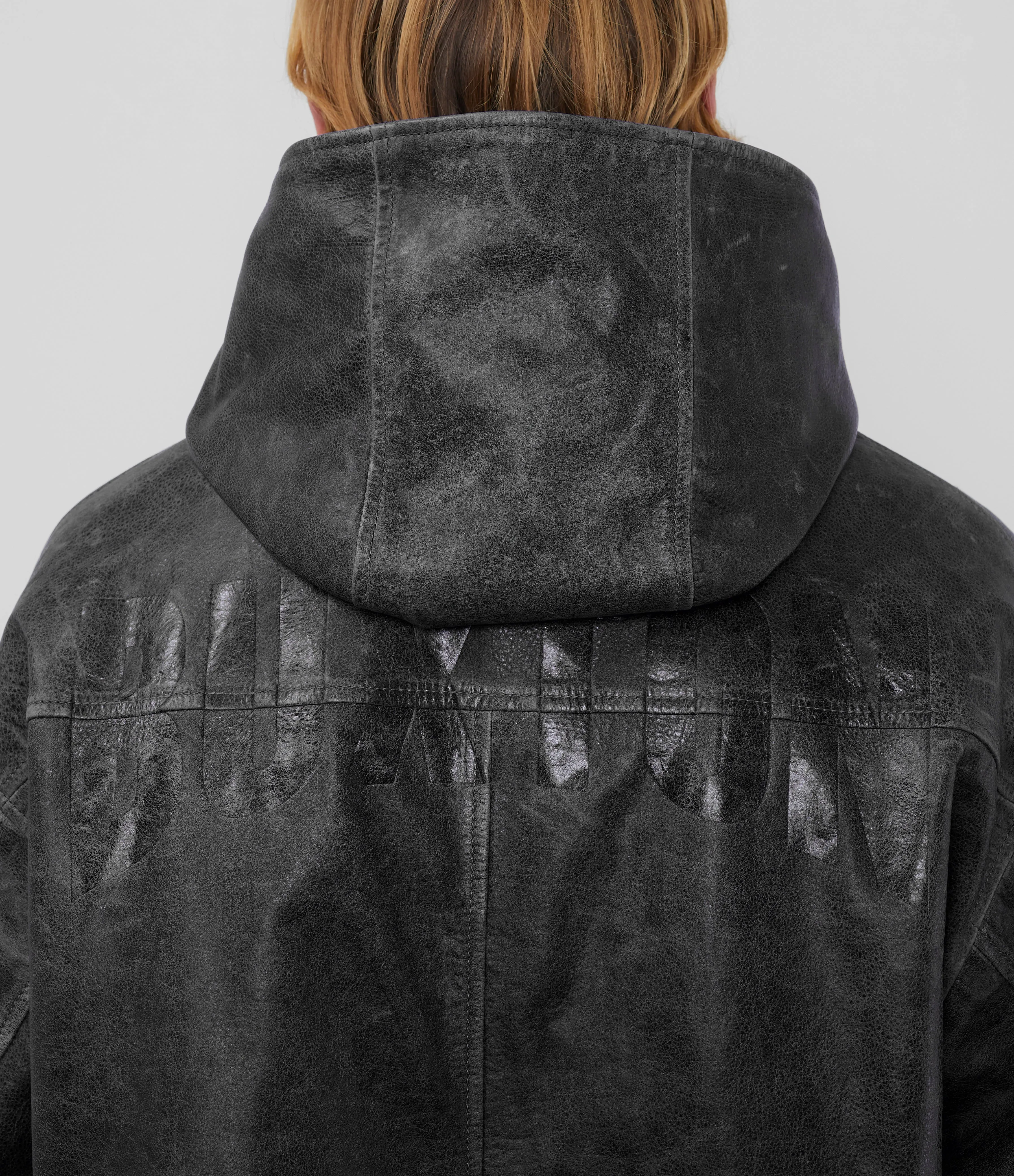 CB HOODED LEATHER JACKET