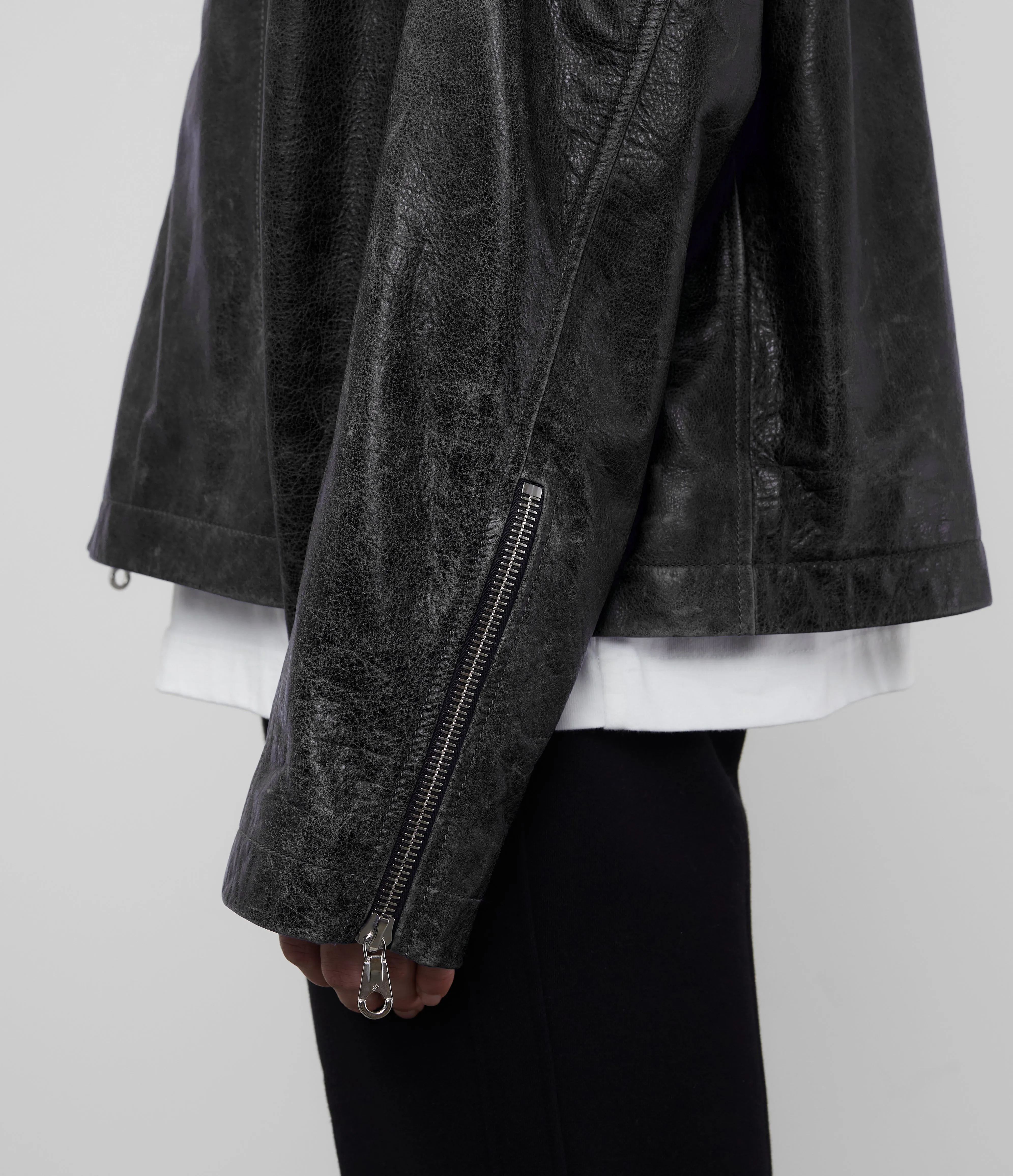 CB HOODED LEATHER JACKET
