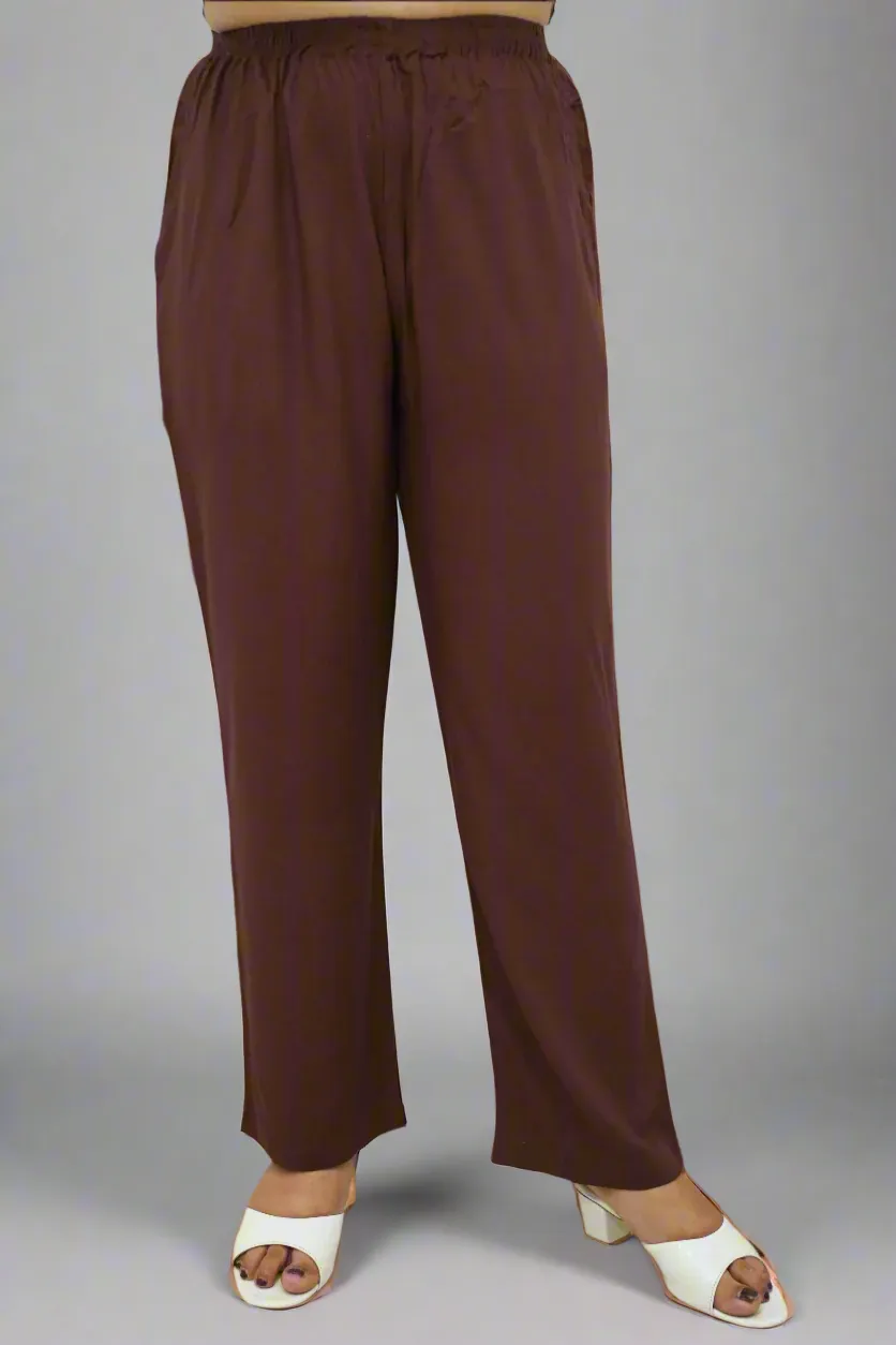 Coffee Brown Rayon Kurti Pant
