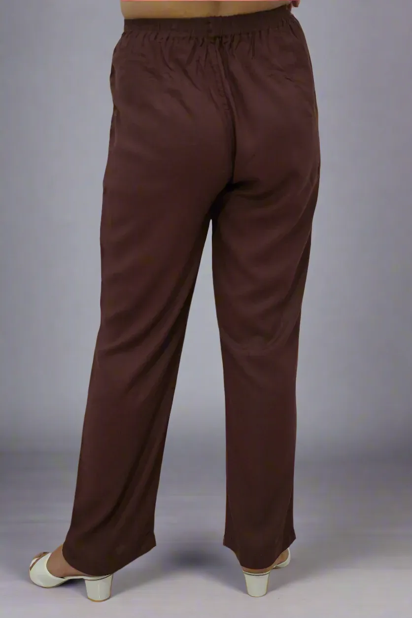 Coffee Brown Rayon Kurti Pant