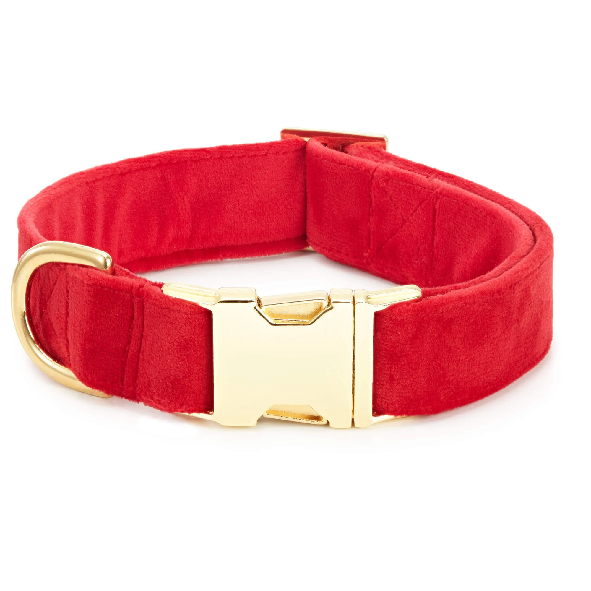 Cranberry Velvet Dog Collar