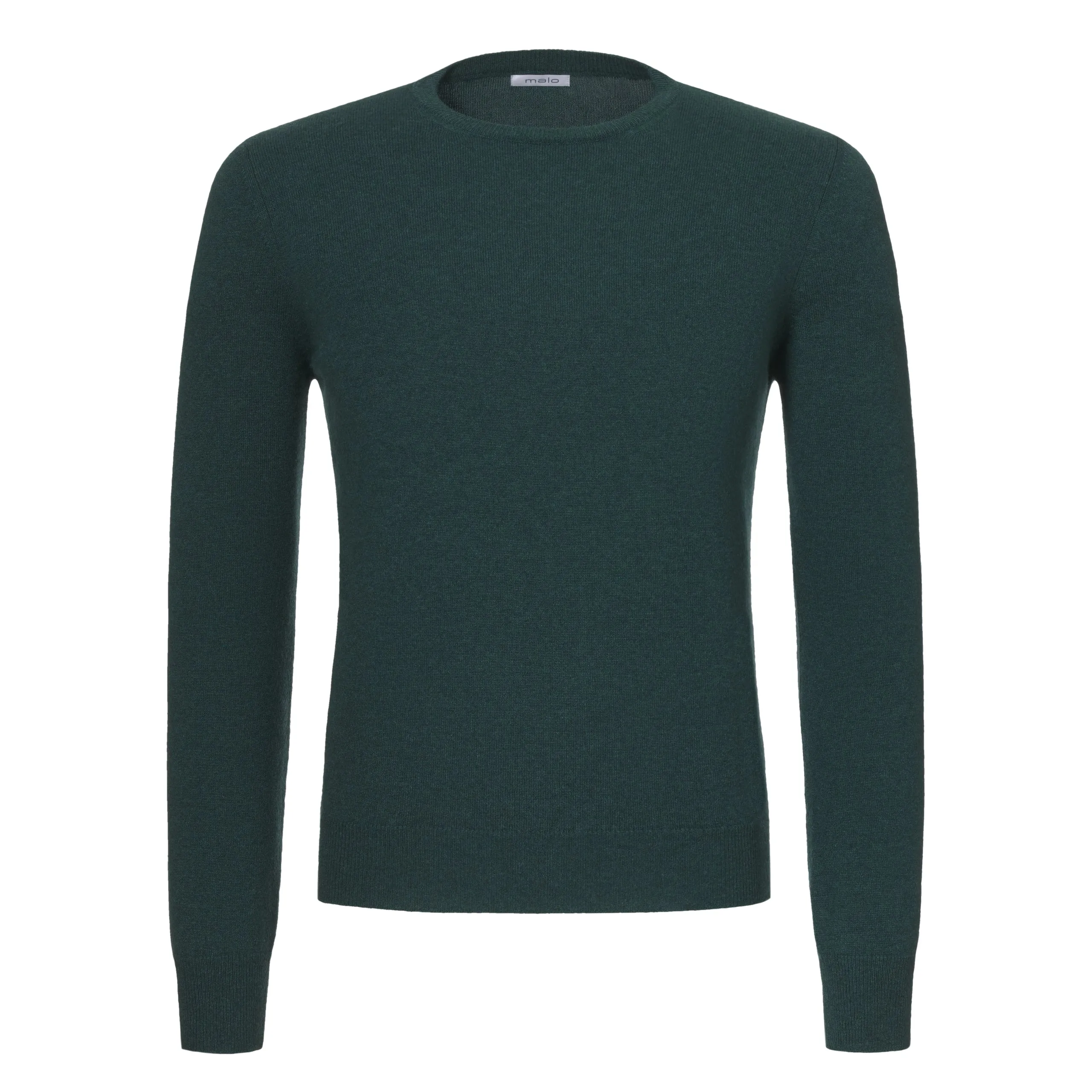 Crew-Neck Cashmere Sweater in Dark Forest