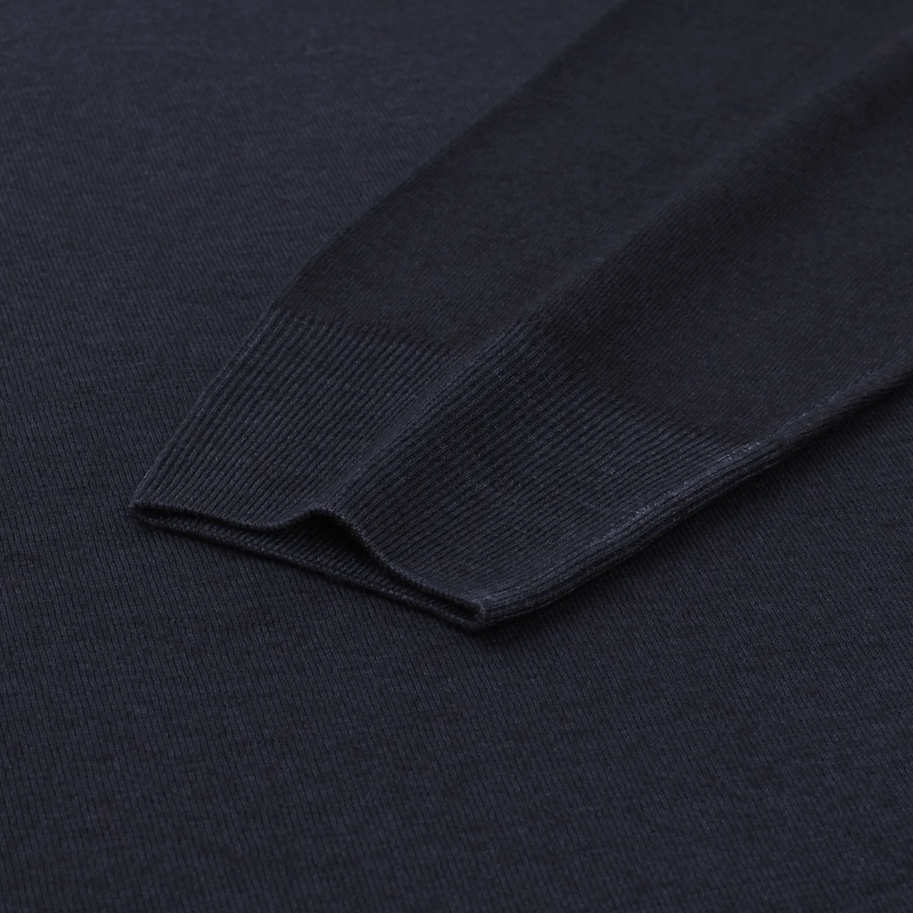 Crew-Neck Wool Sweater in Dark Blue