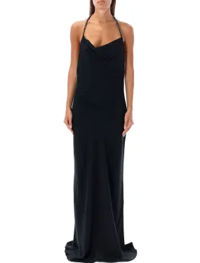 CRYSTAL STRAPS LONG DRESS