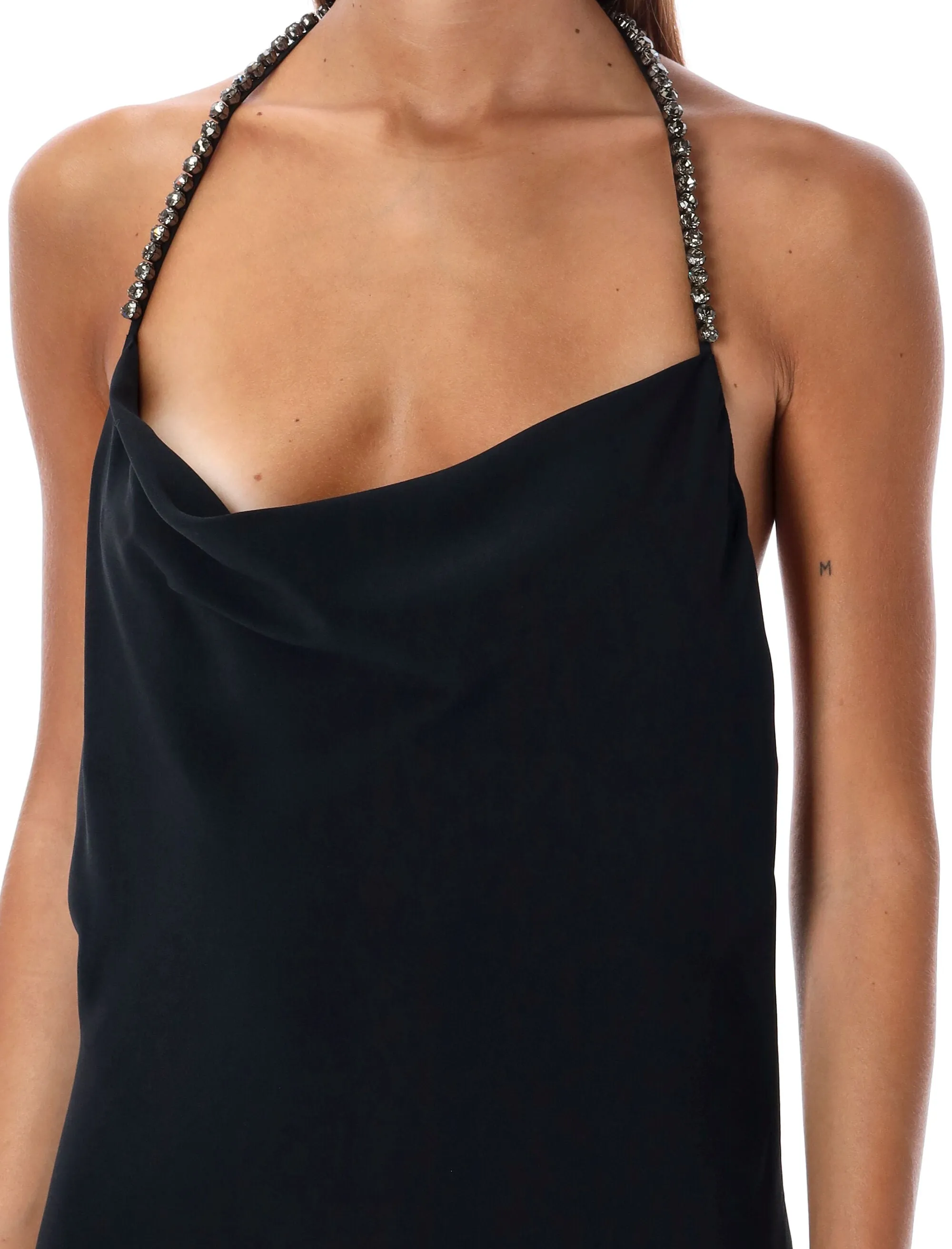 CRYSTAL STRAPS LONG DRESS