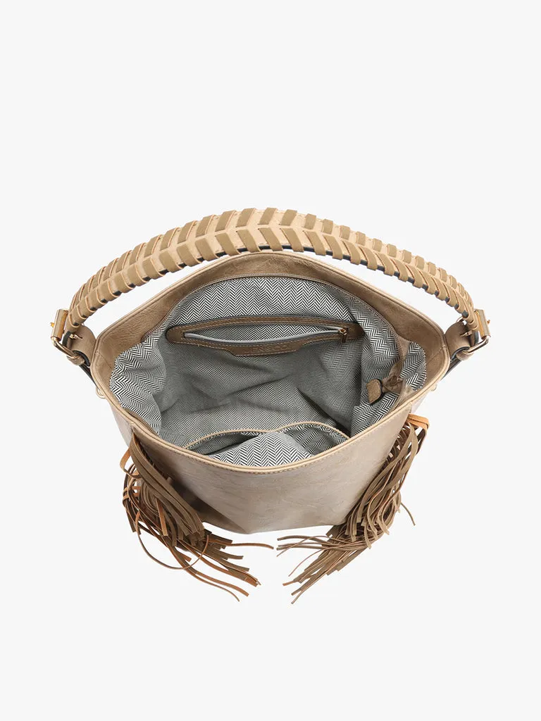 Distressed Hobo w/ Fringe Detail