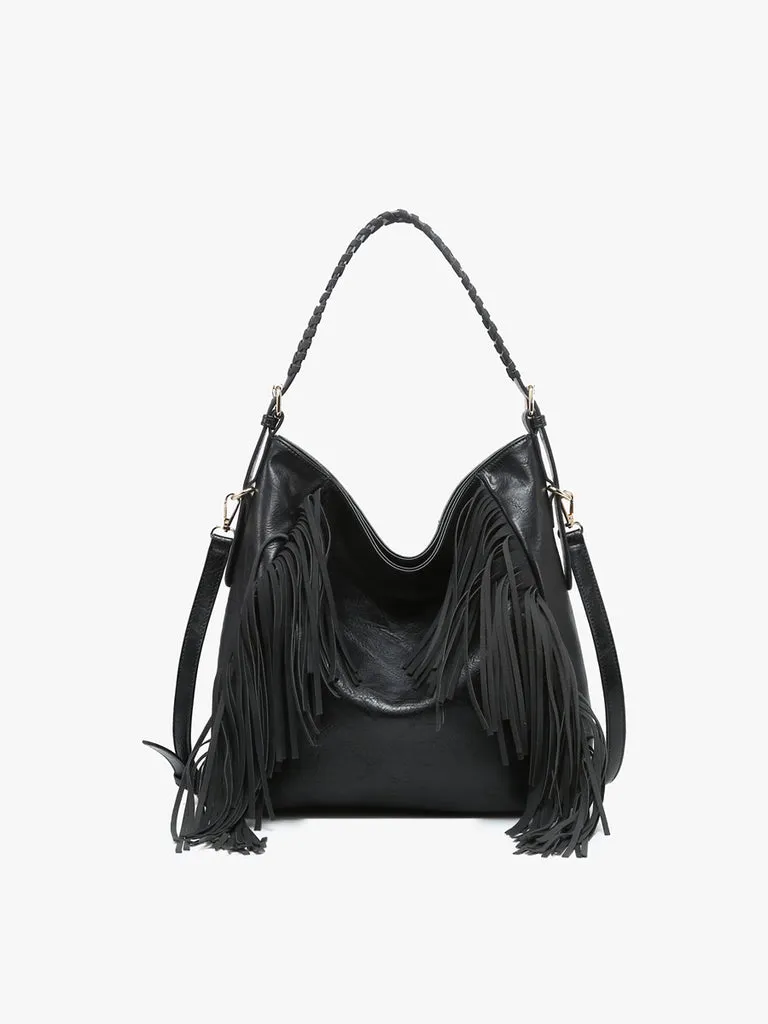 Distressed Hobo w/ Fringe Detail