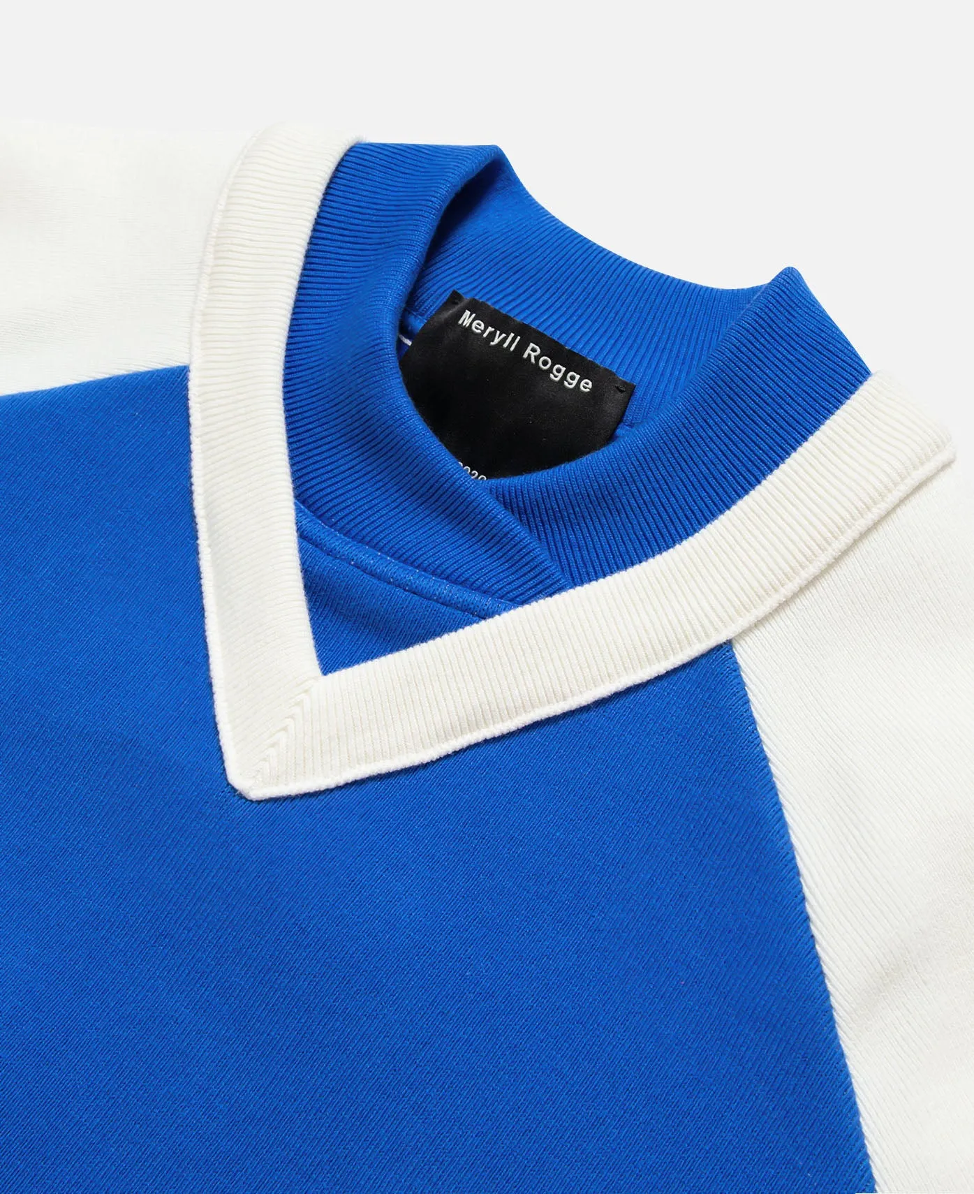 Double V-Neck Sweatshirt (Blue)