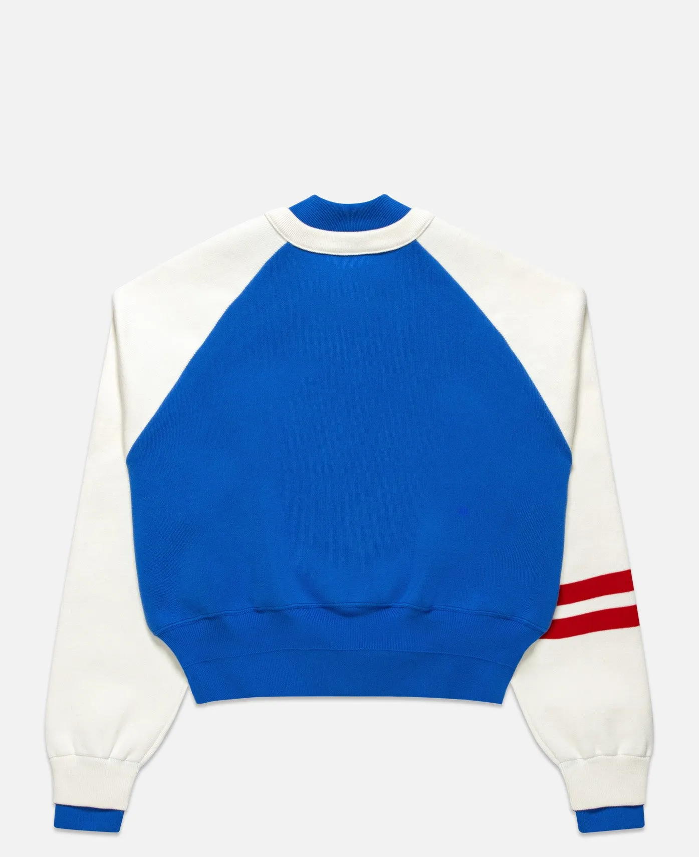 Double V-Neck Sweatshirt (Blue)