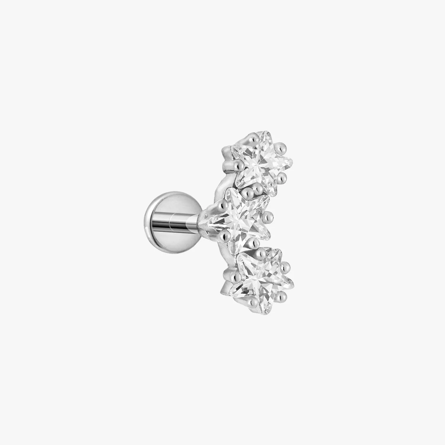 Glitter Tri Star Cartilage Labret