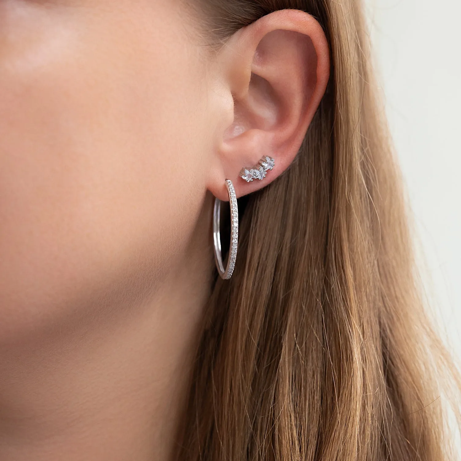 Glitter Tri Star Cartilage Labret