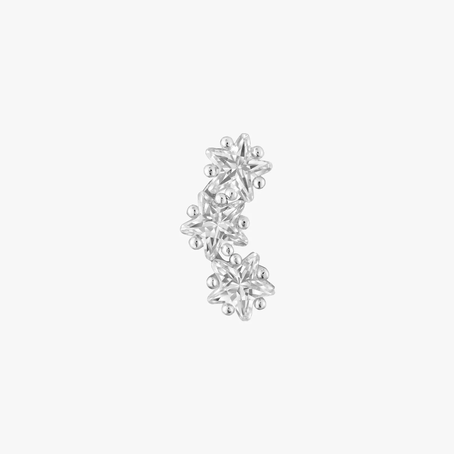 Glitter Tri Star Cartilage Labret