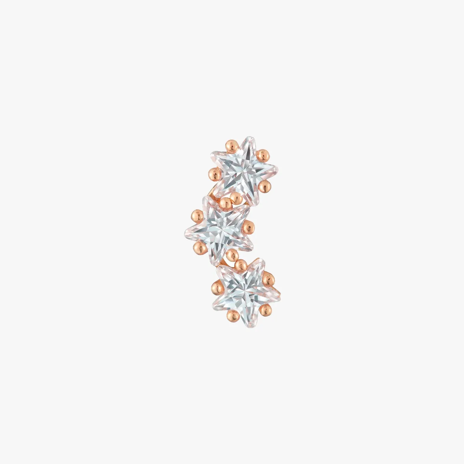 Glitter Tri Star Cartilage Labret