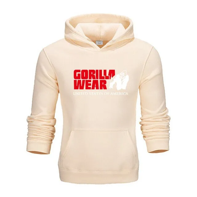 Gorilla wear brand Colorful Men Hip Hop Streetwear Solid Fleece Man Hoodies Men's Thicken Clothes Winter Sweatshirts loose Hoody