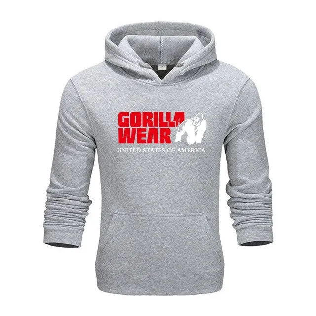 Gorilla wear brand Colorful Men Hip Hop Streetwear Solid Fleece Man Hoodies Men's Thicken Clothes Winter Sweatshirts loose Hoody