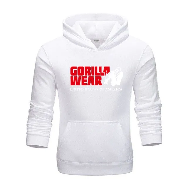 Gorilla wear brand Colorful Men Hip Hop Streetwear Solid Fleece Man Hoodies Men's Thicken Clothes Winter Sweatshirts loose Hoody
