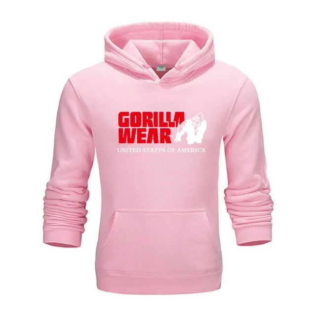 Gorilla wear brand Colorful Men Hip Hop Streetwear Solid Fleece Man Hoodies Men's Thicken Clothes Winter Sweatshirts loose Hoody
