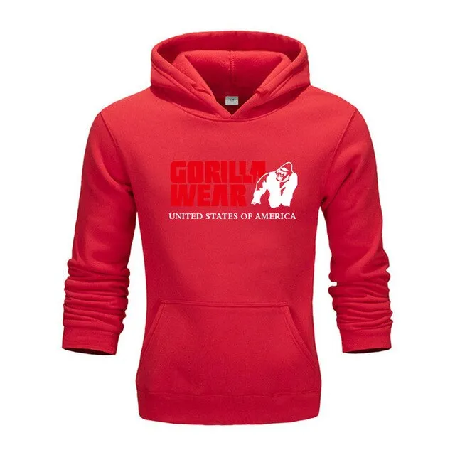 Gorilla wear brand Colorful Men Hip Hop Streetwear Solid Fleece Man Hoodies Men's Thicken Clothes Winter Sweatshirts loose Hoody