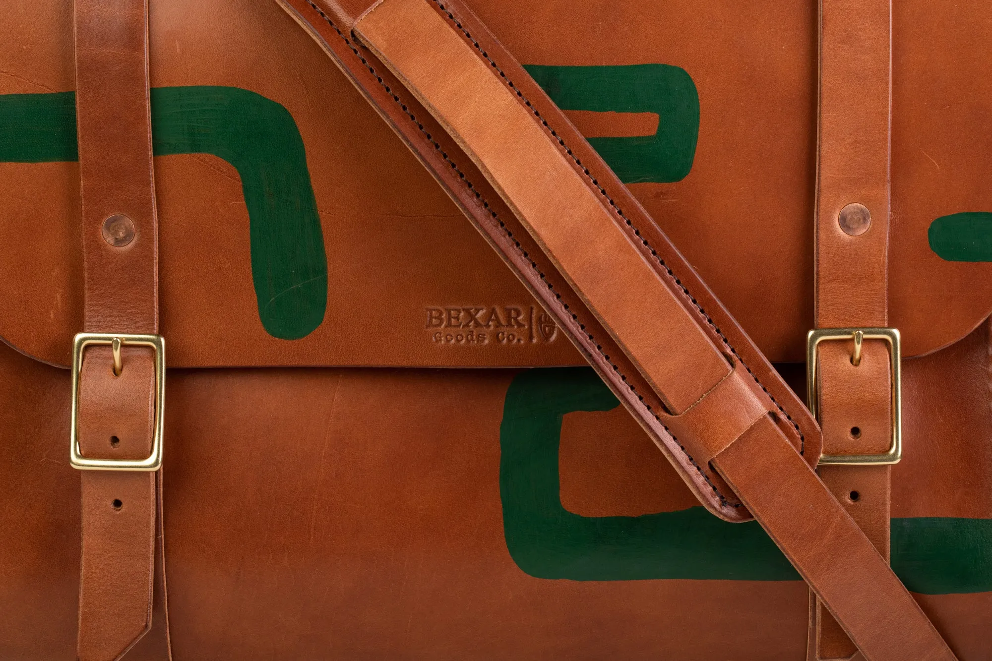 Hand Painted Porter Satchel // Buck Brown