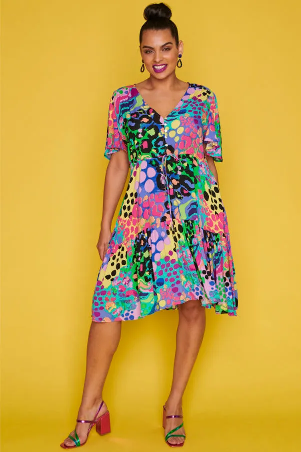 Ivana Electric Leopard Dress