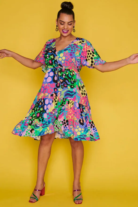 Ivana Electric Leopard Dress