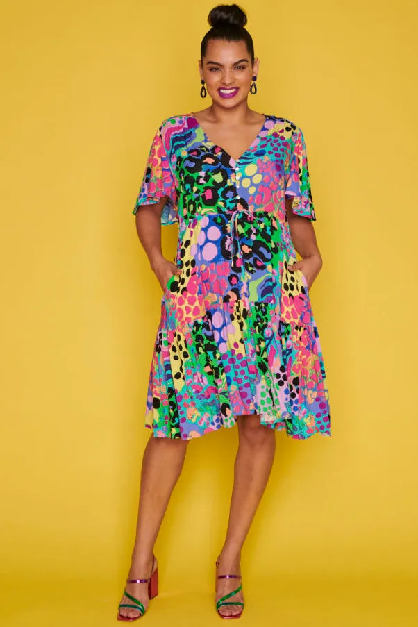 Ivana Electric Leopard Dress