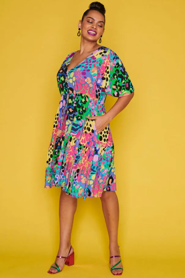 Ivana Electric Leopard Dress