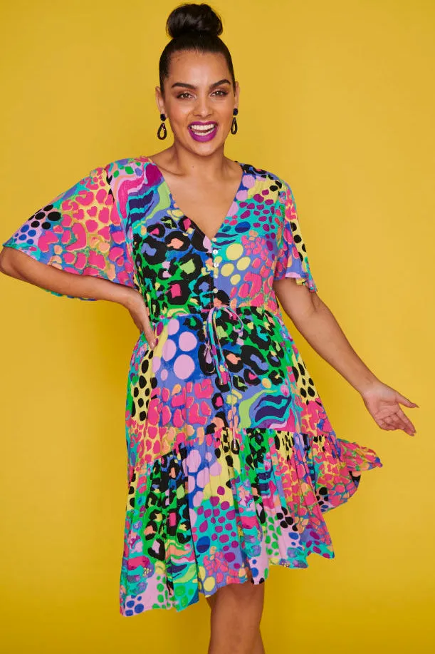 Ivana Electric Leopard Dress