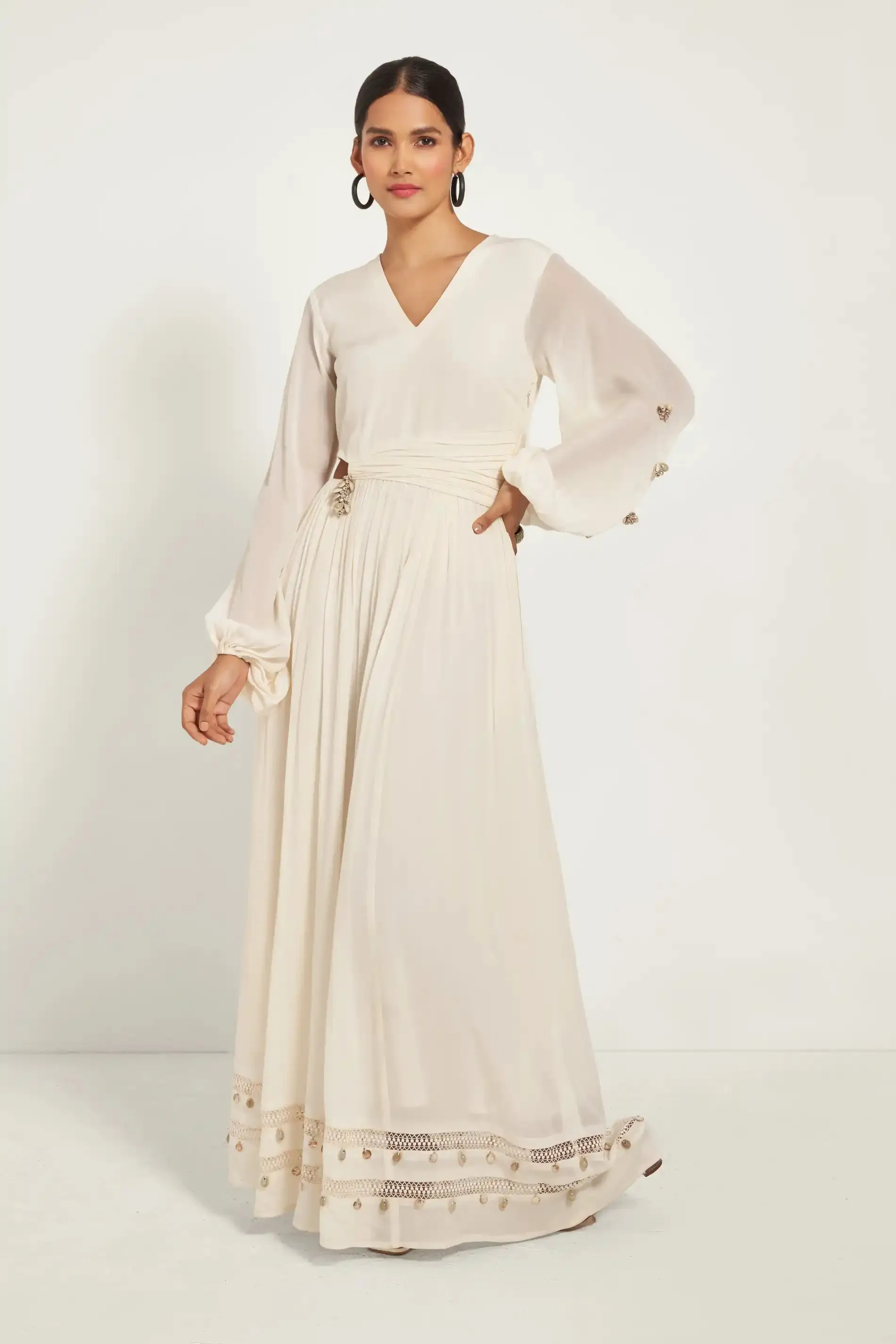 Ivory Cut-Out Maxi Dress