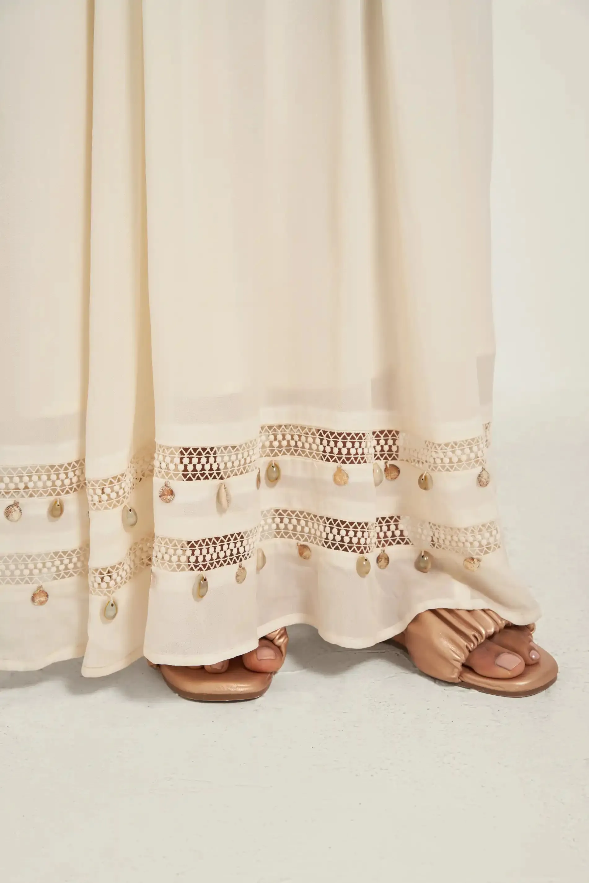 Ivory Cut-Out Maxi Dress