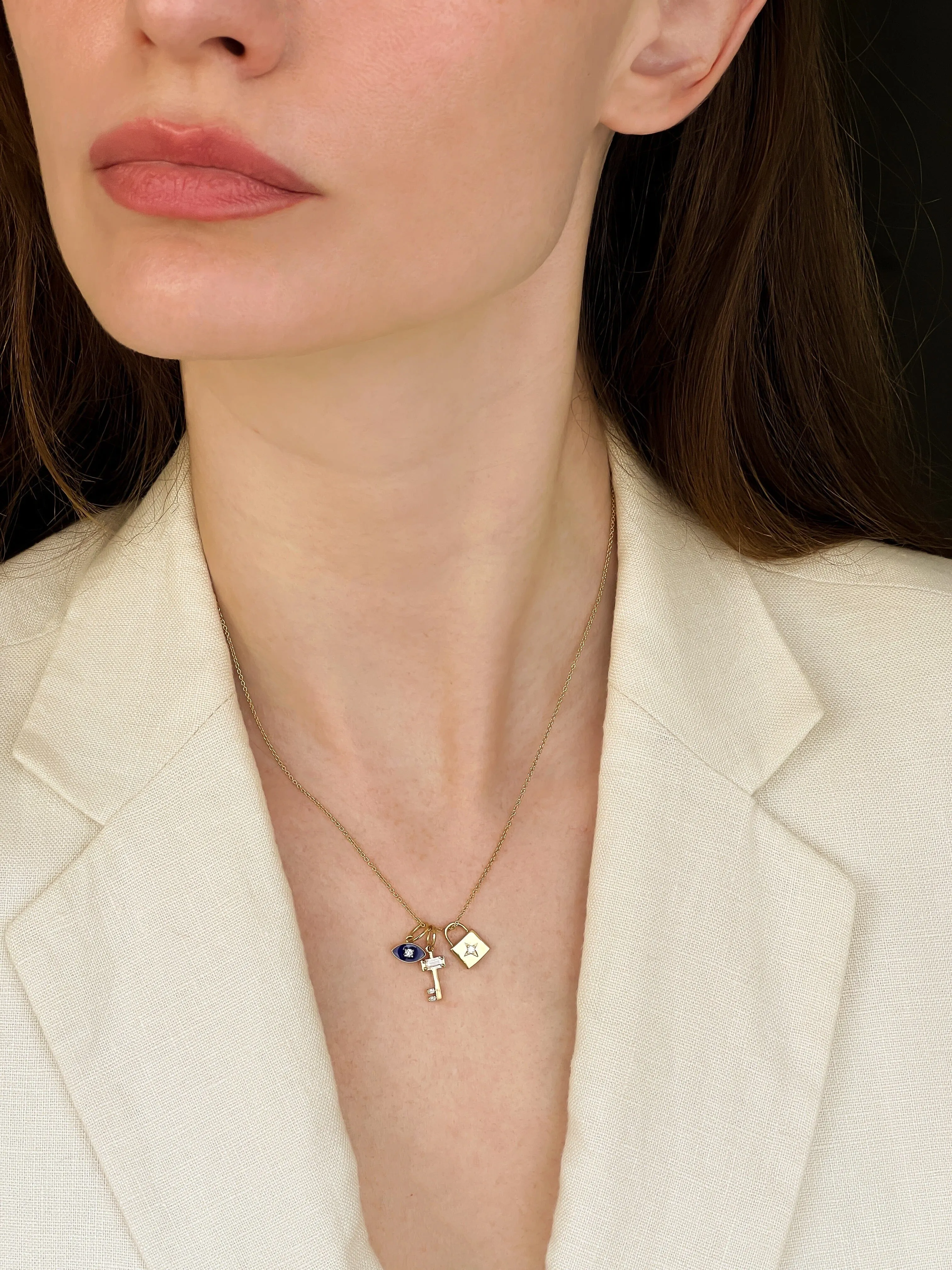 Key Charm - 925 Sterling Silver