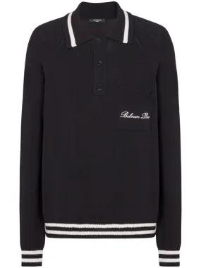LS BALMAIN SIGNATURE WOOL POLO