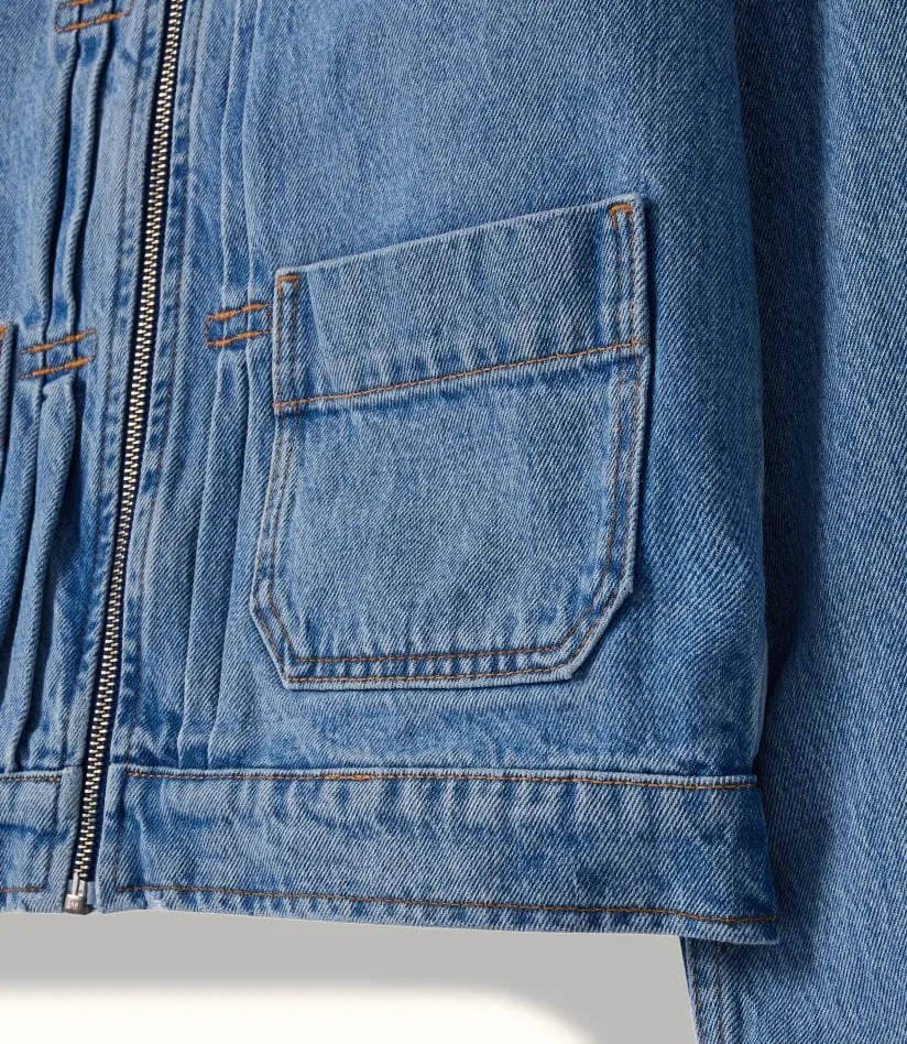 Mile Denim Jacket - Light Indigo Wash